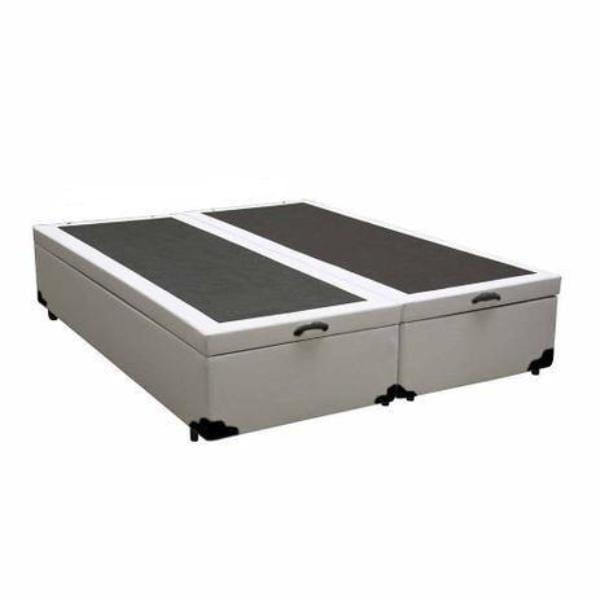 Cama-Box-Bau-Casal-Colchao-Espuma-D33---Box-Bipartido-Sintetico-Branco-Serra-Negra-62x138x188