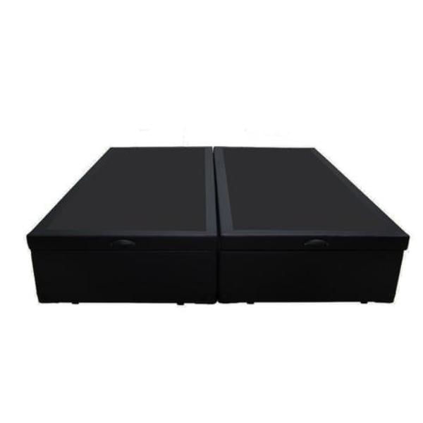 Cama-Box-Bau-Casal-Colchao-Espuma-D33---Box-Bipartido-Sintetico-Preto-Serra-Negra-62x138x188