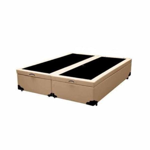 Cama-Box-Bau-Casal-Colchao-Espuma-D45---Box-Bipartido-Sintetico-Bege-Serra-Negra-62x138x188