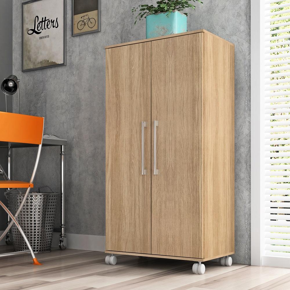 Armário De Escritório Michele 2 Pts 3 Prateleiras 1,10m  Teka Madrid