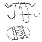 Suporte Porta Xícaras e Pires Café Chá Organizador Cromado