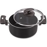Caçarola Com Tampa De Vidro Super Black 30cm - Fortaleza