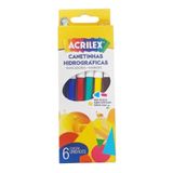 Canetinha Hidrografica 6 Cores 6901 - Acrilex