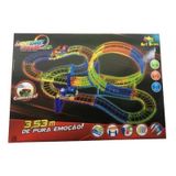 Pista Track Colorida + Carrinho Infantil Luzes Brilhantes