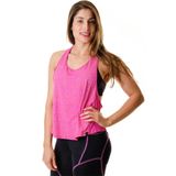 Regata Feminina Fitness Estampada Pink Curta Ative G