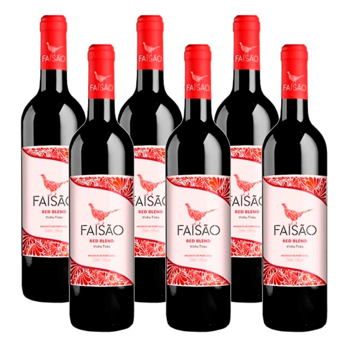 Vinho Tinto Português do Porto Faisão 750ml com 6 unidades