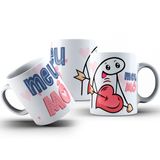 Caneca De Porcelana  Flork Meme Namorados 325ml