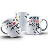 Caneca De Porcelana Personalizada Flork Meme 325ml