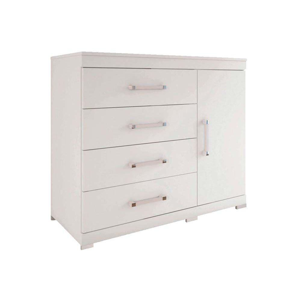 Comoda Casal Havana 1 4 Plus C 1 Porta E 4 Gavetas C Pes Branco Santos Andira