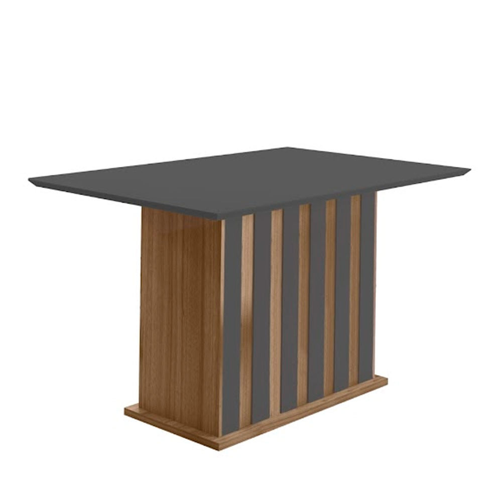 Mesa Para Sala De Jantar 136cm Retangular Tampo Chanfrado Amalia Poliman