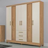 Guarda-roupa Casal 6 Portas 3 Gavetas Atualle Durban
