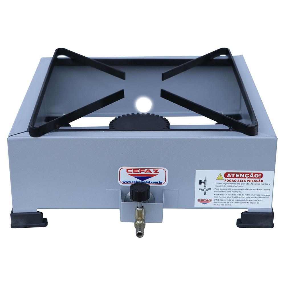 Fogão 1 Bocas Cefaz Alta Pressão 30x30 Cinza Fogão 1 Bocas Cefaz Alta Pressão 30x30 Cinza