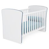 Berço Mini Cama Infantil Doce Sonho 2484 Branco Azul Qmovi