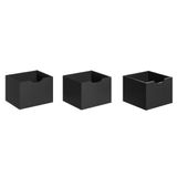 Kit 3 Gavetas Para Nicho Organizador Q01 Preto Fosco - Mpozenato