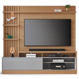 Estante Home Theater Para Tv Até 65 Pol. Maceió Freijó/cinza Fosco - Colibri