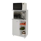 Balcão Para Forno E Microondas Com Fruteira BF3207 Branco Tecno Mobili