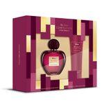 Kit Antonio Banderas Her Secret Temptation Eau De Toilette 80ml + Deodorant 150ml
