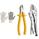 Kit Jogo Ferramentas Alicate Corte Diagonal 6&quot; Mais Alicate De Pressão 10&quot; Tramontina