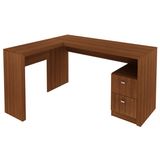 Mesa Para Escritorio De Canto ME4129 Amendoa Tecno Mobili