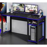 Mesa Para Computador Gamer ME4152 Preto Azul Tecno Mobili