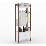 Guarda Roupa Modulado Closet AZ1011 Branco Nogal Tecno Mobili