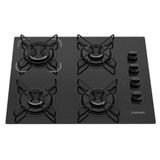 Cooktop Itatiaia 4 Bocas Essencial Superautomático Mega Chama Preto - Bivolt