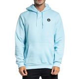 Moletom Canguru Quiksilver Transfer Round Azul Claro