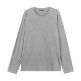 Camiseta Manga Longa Meia Malha Diametro Cinza G