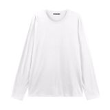 Camiseta Manga Longa Meia Malha Diametro Branco Gg