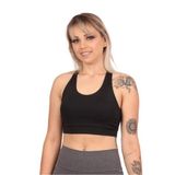 Top Poliester Feminino com Bojo Preto