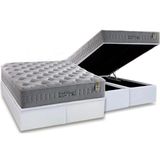 Cama Box Bau Queen Colchao Molas Masterpocket Ensacadas Anjos Soft Dream Base Crc Courano White 158x198