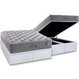 Cama Box Bau King Colchao Molas Anjos Masterpocket Ensacadas Soft Dream Base Crc Courano White 193x203