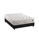 Cama Box Casal Colchao Molas Anjos Masterpocket Ensacadas Impressione Base Crc Suede Gray 138x188