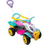 Carrinho De Passeio Ou Pedal Infantil Com Empurrador Menina