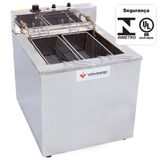 Fritadeira Elétrica De Bancada 23 Litros Água E Óleo Fritador Inox De Mesa Sfao4 Venâncio 220v