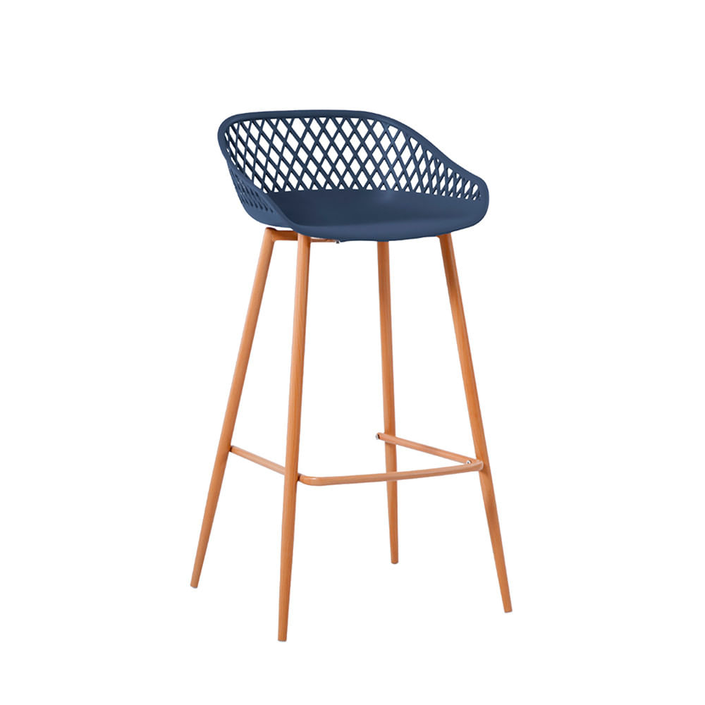 Banqueta Monaco Assento Em Polipropileno E Base Em Aço Fratini