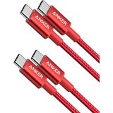 2 Cabos Usb C Anker Novo Nylon Usb C Para Cabo Usb C (3.3ft 60w), Tipo C Cabo De Carregamento Para Macbook Pro 2020, Ipad Pro, Galaxy S20, S