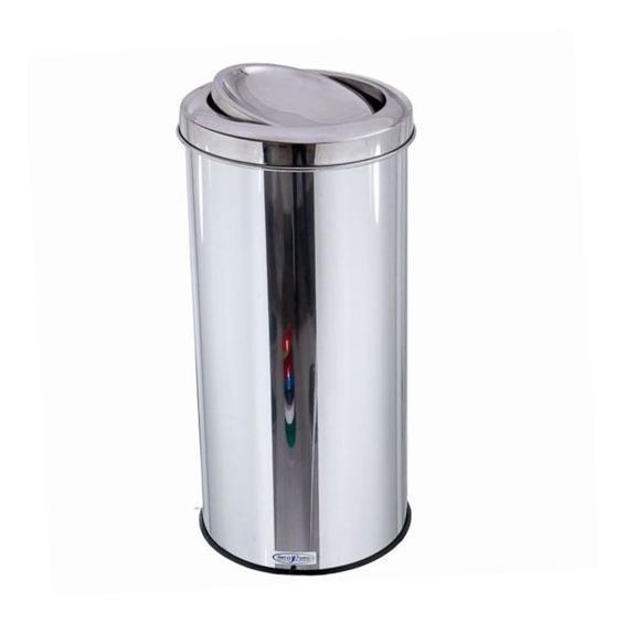 Lixeira Inox 30 Litros Com Tampa Vai-e-vem