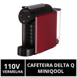 Cafeteira Cápsulas Miniqool Vermelha Delta Q, 110v
