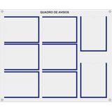 Quadro De Aviso Gestão Com 8 Displays A4 Acrílico Azul