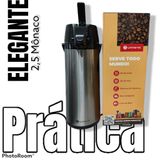 Garrafa Térmica Monaco Unitermi 2,5l Inox Alavanca Grande