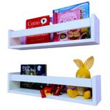 Nicho Mdf De Parede Para Livros Infantis Prateleira 2un 55cm