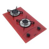 Fogão Cooktop D&amp;d A Gás 2 Bocas Vermelho