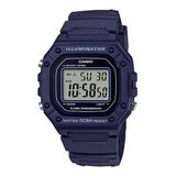 Relógio Masculino Casio Digital Azul Standard W-218h-2avdf