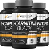 L-carnitina Black 2g Cafeína 120mg 90 Cápsulas Bodyactio 3un