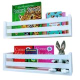 Estante Livros Infantis Nicho Livreiro Mdf De Parede 2un40cm