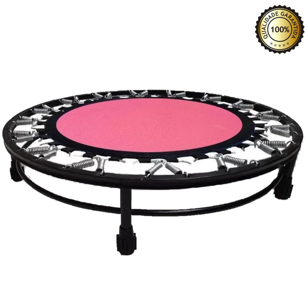 Cama Elastica Mini Jump Profissional Suporta 150 Kg Rosa