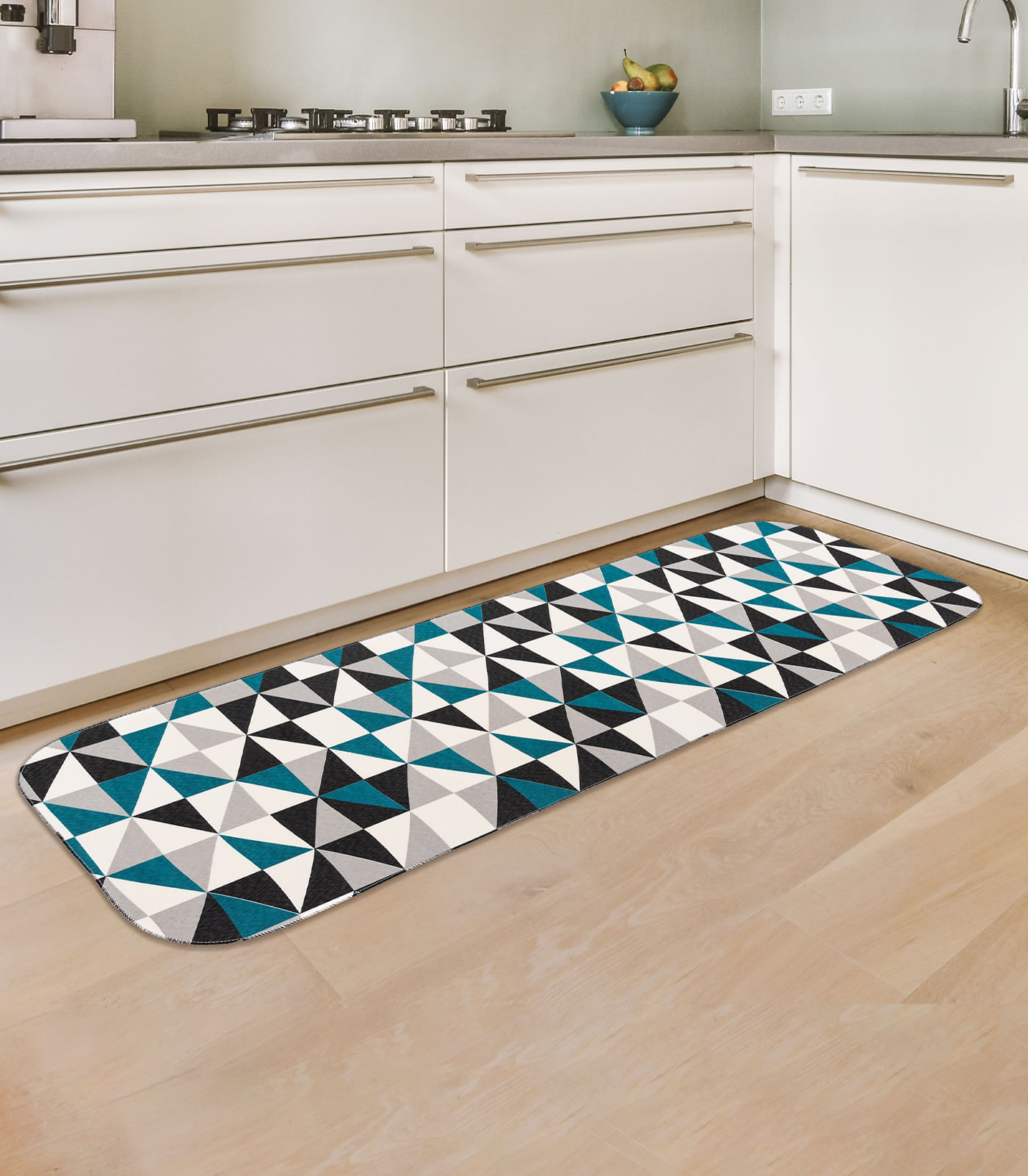 Tapete Cozinha Base Antiderrapante Tapetes Junior Verde Un