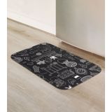 Tapete Cozinha Base Antiderrapante Tapetes Junior Preto Un