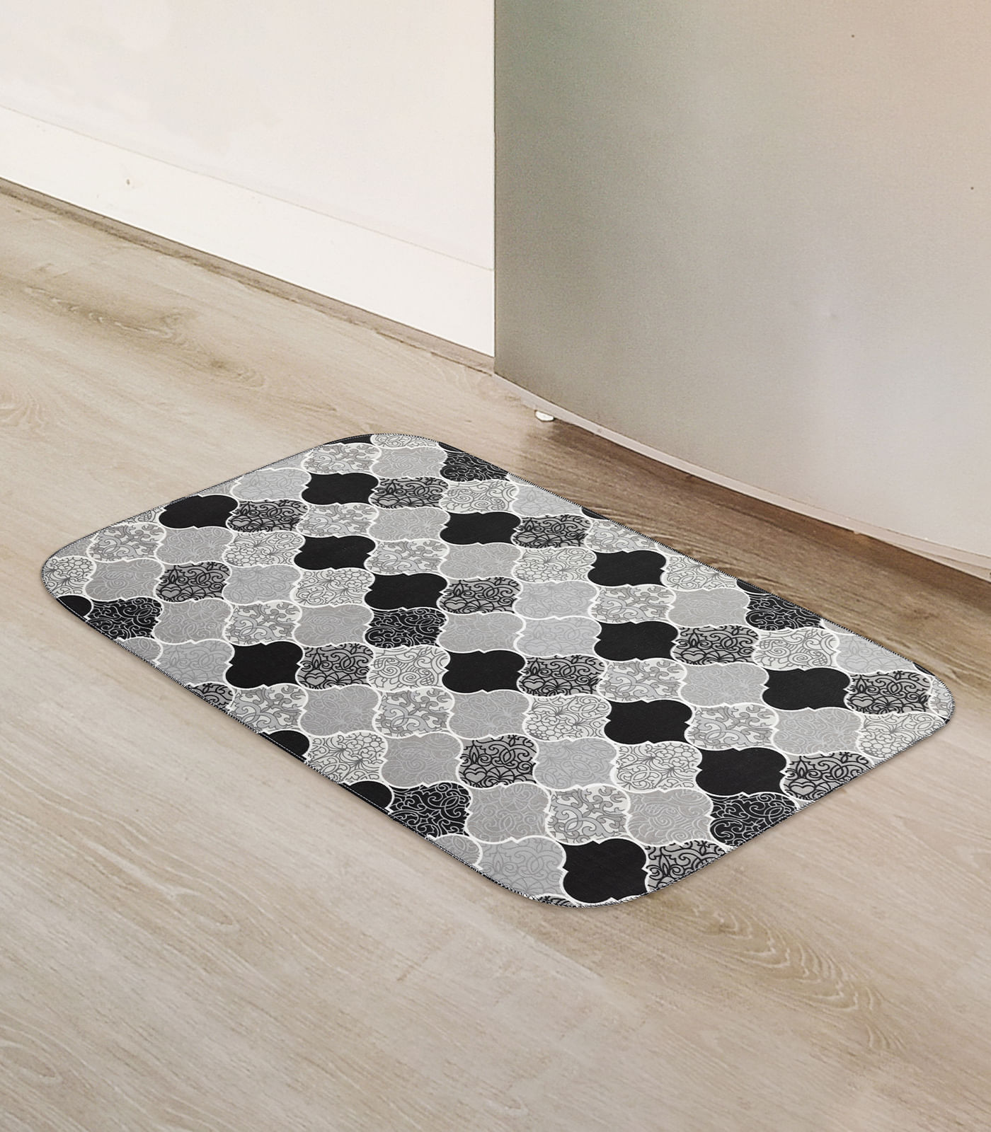 Tapete Cozinha Base Antiderrapante Tapetes Junior Cinza Un